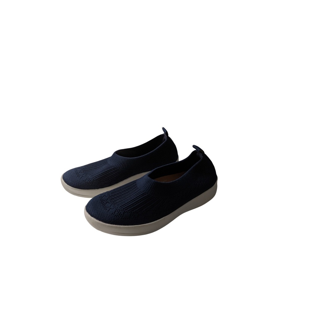 FitFlop Uberknit Slip-On Ballerina Flats Midnight Navy US 7 Womens Comfort Shoes